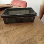 Vintage Metalen Gaas Doos antiek geldkistje, Ophalen of Verzenden