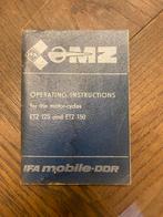 IFA ETZ 125 & 150 Handleiding MZ motoren, Ophalen of Verzenden