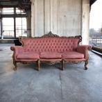 vintage  oudroze barok zetel / retro canapé / sofa / bank, Ophalen, Gelezen, Nederland