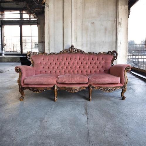 vintage  oudroze barok zetel / retro canapé / sofa / bank, Boeken, Romans, Gelezen, Nederland, Ophalen