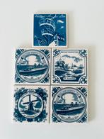 Holland America lijn Delftsblauwe tegeltjes / onderzetters, Ophalen of Verzenden, Zo goed als nieuw