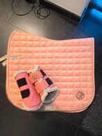 Dekje en peesbeschermers, setje roze/ oranje/ koraal, Ophalen of Verzenden, Zo goed als nieuw, Dressuur