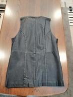 Vest leder zwart lang zgan heel mooi zie alle foto's, Ophalen of Verzenden, Zo goed als nieuw, Zwart