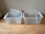 2 HEMA Opbergboxen 32L, Ophalen, Kunststof, Gebruikt, 50 tot 100 cm