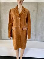 i611 Echt-suede-leren jas maat 42=L bruin leer winterjas