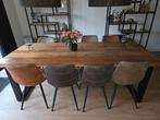 Eettafel met stoelen, Huis en Inrichting, Tafels | Eettafels, Ophalen, Gebruikt, 200 cm of meer, 50 tot 100 cm