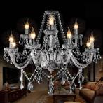 Vintage Kroonluchter 12-Lamps K9-Kristallen. E14 Fittingen., Ophalen of Verzenden, Nieuw, Glas