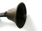 Dubbele bronzen bel no. 12 handbel schoolbel met luide klank, Ophalen of Verzenden