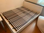 Bed frame en lattenbodems IKEA 160x200, Huis en Inrichting, Slaapkamer | Bedden, Ophalen, Gebruikt, Wit, Tweepersoons