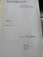 Boek Waterland, Westfriesche Rechtsgeschiedenis, Boeken, Mr. A. de Goede, Ophalen of Verzenden, 20e eeuw of later, Gelezen