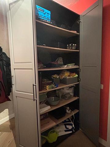 2x Ikea Pax kasten - grijs & spiegel - afbeelding 3