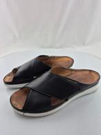 Slippers zwart leer dames, Kleding | Dames, Schoenen, Slippers, Zwart, Ophalen of Verzenden, Zo goed als nieuw