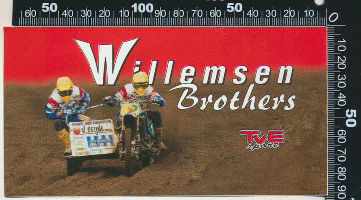 Sticker: Willemsen Brothers, Verzamelen, Stickers, Zo goed als nieuw, Auto of Motor, Ophalen of Verzenden
