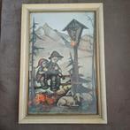 Hummel Schilderij met Kinderen en Lammeren, Antiek en Kunst, Ophalen