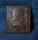 Bronzen relief Portret Mozart door E. Telcs geg. Begeer h. 6, Antiek en Kunst, Ophalen of Verzenden