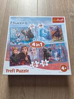 Frozen puzzel 4 in 1,, Kinderen en Baby's, Speelgoed | Kinderpuzzels, 10 tot 50 stukjes, 4 tot 6 jaar, Ophalen of Verzenden, Zo goed als nieuw
