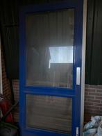 Buitendeur hardhout 2,11 x 97 met dubbelglas, Gebruikt, Overige typen, 150 tot 225 cm, Inclusief glas