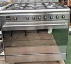 SMEG Fornuis (90 cm) | RVS | 6-Pits Gas + Elektrische Oven, Ophalen, Gebruikt, 60 cm of meer, Gas