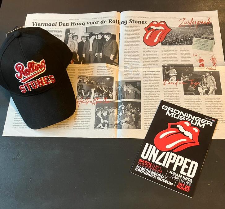 The Rolling Stones cap + GRATIS boek, Verzamelen, Muziek, Artiesten en Beroemdheden, Nieuw, Ophalen of Verzenden