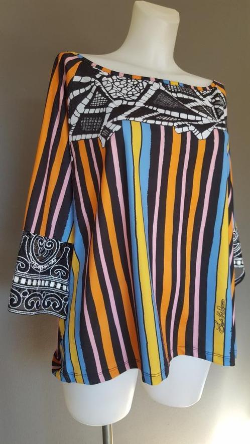 top Save the Queen - NIEUW - gestreept - kleurig - kant - XL, Kleding | Dames, Tops, Nieuw, Maat 46/48 (XL) of groter, Overige kleuren