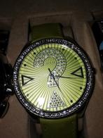 Guess horloge met strass, Leer, Staal, Guess, Polshorloge