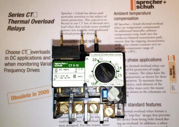 Sprecher+Schuh CT 3-12 Overload Relais Motor 1.6A 2.1A 2.5A beschikbaar voor biedingen