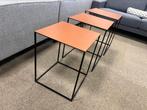 3 Showmodel Jori Ascot bijzettafel leer Design Tafel set, Ophalen of Verzenden, Nieuw, Minder dan 55 cm