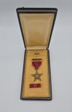 US WWII engraved Bronze Star Medal, 100th Infantry Division, Ophalen of Verzenden, Landmacht, Amerika, Lintje, Medaille of Wings
