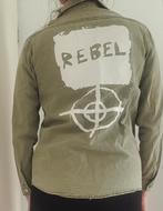 Stoere blouse rebel maat s, Ophalen of Verzenden, Zo goed als nieuw, Maat 36 (S), Groen