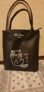 Ted Baker zwarte lak tas met leuke print ritssluiting, Sieraden, Tassen en Uiterlijk, Tassen | Damestassen, Verzenden, Nieuw, Zwart