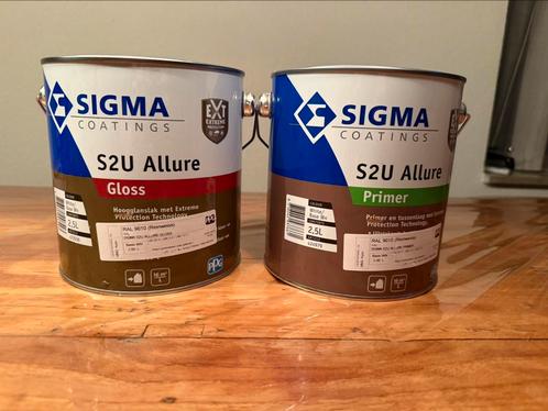 Sigma S2U Allure Buitenverf 2.5L RAL 9010 | Primer en Gloss, Doe-het-zelf en Verbouw, Verf, Beits en Lak, Zo goed als nieuw, Verf