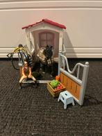 Schleich stal met paard en meer, Verzamelen, Speelgoed, Ophalen of Verzenden, Zo goed als nieuw