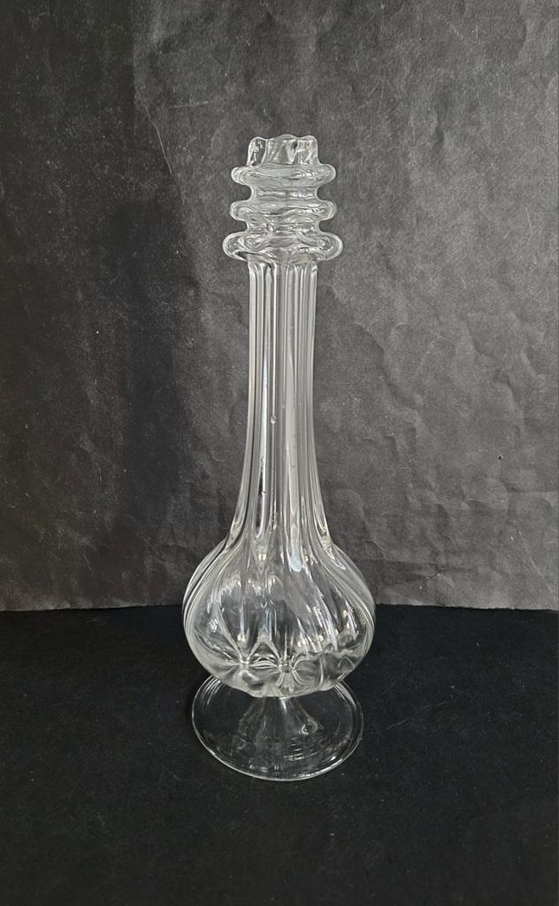 Les Pots doorzichtige kristallen Venetiaanse stijl vaas., Huis en Inrichting, Woonaccessoires | Vazen, Zo goed als nieuw, Overige kleuren