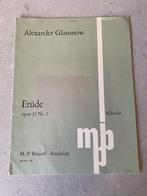 Glasunow Etüde Opus 31 Nr. 2 - Piano Bladmuziek, Gebruikt, Klassiek, Ophalen of Verzenden, Artiest of Componist