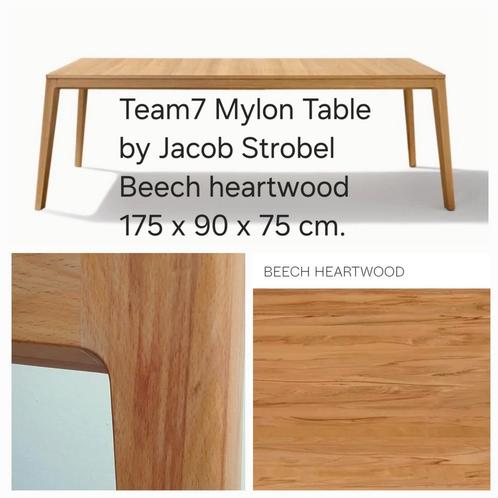 ✅️Team 7 Mylon Tafel - Kernbeukenhout - Design Jacob Strobel, Huis en Inrichting, Tafels | Eettafels, Nieuw, 50 tot 100 cm, 150 tot 200 cm
