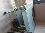 Computertafel glas/ aluminium, Ophalen, Gebruikt
