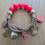 Armband met glaswerk en bedels, Ophalen of Verzenden, Zo goed als nieuw, Armband