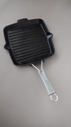 Staub grillpan gietijzer, Gebruikt, Gietijzer, Ophalen of Verzenden, Keramische plaat