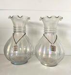 Riviera Maison Twee decoratieve glazen vazen paramoer, Huis en Inrichting, Woonaccessoires | Vazen, Overige kleuren, Ophalen of Verzenden