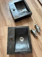 2x hardstenen wasbak, Huis en Inrichting, Ophalen, Minder dan 50 cm, Gebruikt, Minder dan 100 cm