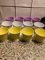 Set metalen potjes, Rond, Ophalen of Verzenden, Zo goed als nieuw, Metaal