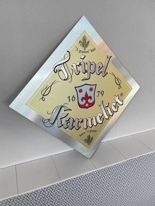 Reclamebord Tripel Karmeliet 40x40cm aluminium, Verzamelen, Biermerken, Nieuw, Reclamebord, Plaat of Schild, Overige merken, Verzenden