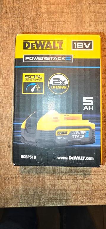 Dewalt dcb-p518 powerstack accu nieuw in doos! beschikbaar voor biedingen