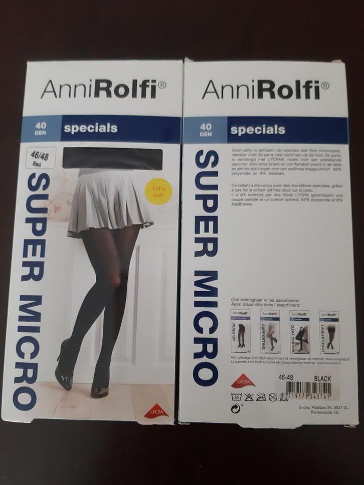 Anni Rolfi super micro 40d panty zwart 46-48, Kleding | Dames, Leggings, Maillots en Panty's, Nieuw, Panty, Zwart, Ophalen of Verzenden