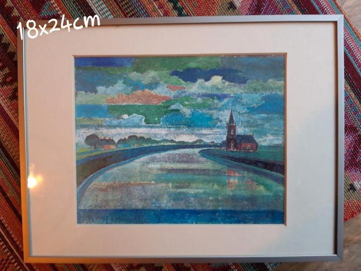 TIP Mooi kerstkado: zeefdruk van Dirk Breed uit KOLHORN, Antiek en Kunst, Kunst | Litho's en Zeefdrukken, Ophalen of Verzenden