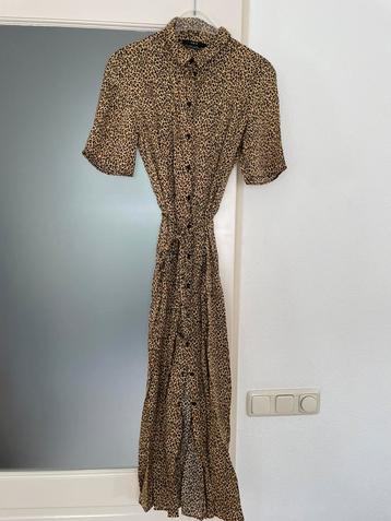 SET fantastische jurk, panterprint, maat 36/S, zgan beschikbaar voor biedingen