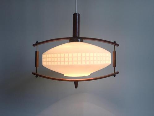 UFO-vormige hanglamp, Scandinavisch design, jaren ‘50-’60 vi, Huis en Inrichting, Lampen | Hanglampen, Gebruikt, Minder dan 50 cm