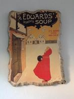 Reclame print. Print op gips. Gips. Edward’s desiccated soup, Ophalen of Verzenden, Gebruikt, Rechthoekig Staand