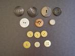 Vintage knopen, BEIGE / BRUIN / OKER, diverse maten, Ophalen of Verzenden, Gebruikt, Knoop of Knopen