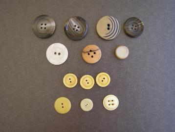 Vintage knopen, BEIGE / BRUIN / OKER, diverse maten beschikbaar voor biedingen